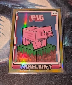Panini Minecraft Pig Gold Variant 44/49 NM - Bild 1 von 2