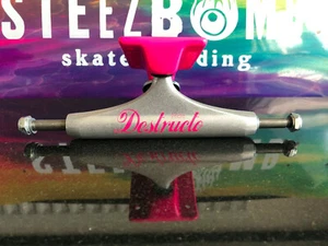 DESTRUCTO D1 Mid Magnesium Pink Skateboard Trucks Pair - 5.25”, 5.5" LTD EDITION - Picture 1 of 24