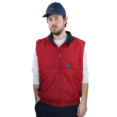 Patagonia Shelled Synchilla Fleece Vest Mens Sz XL Red Vintage 90s 1997 Full Zip - Image 1 of 4