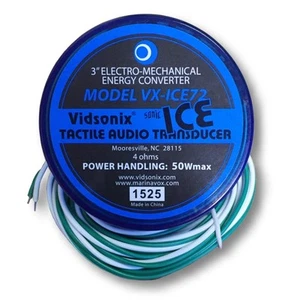 Sonic ICE 3" Audio Tactile Transducer Plate Reverb Hidden 4 ohm Bone Conduction - Picture 1 of 2