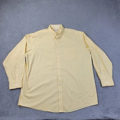 Camisa Roundtree & Yorke Para Hombre 18.5 36-37 Grande Amarilla Cuadros Abotonada Manga Larga Foto 1 de 4