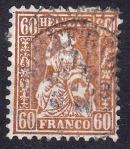 Switzerland 1863 60 cent Copper Bronze GU Cat £250 - Picture 1 of 1