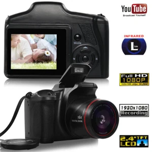 Digital Camera Video Recorder 2.4 Inch TFT LCD Screen 1080P 16X Zoom Anti-shake - Picture 1 of 6