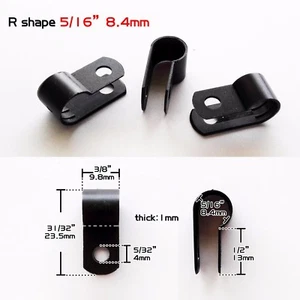 25pcs Black Nylon 5/16” Cable Clamp Clip Wire Electrical Hose Management Fixe - Picture 1 of 2