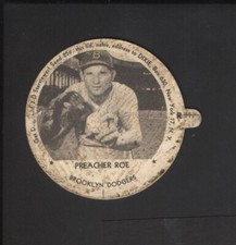 1954 Dixie Lids Baseball Preacher Roe Sealtest Brand Brooklyn Dodgers