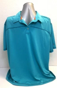 Men's G.H. Bass & Co. Short Sleeved Turquoise Stretch Polo Shirt Size XXL Logo - Picture 1 of 6