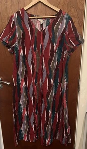 Seasalt Graceful Dive Dress Kelp Collage Dulse 100% linen size 20 BNWT - Picture 1 of 6