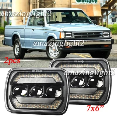 Par de faros LED 5x7 7X6" DOT Hi-Lo Halo Fit Mazda B2000 B2200 B2600 GLC RX-7 Foto 1 de 4