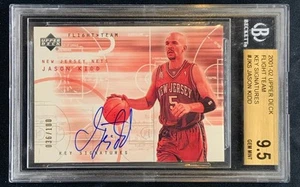JASON KIDD 2001-02 UD Flight Team Key Signatures AUTO BGS 9.5 #'d/100 - Picture 1 of 2