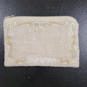 Brighton Jewelry Bolsa con Cremallera 5-1/2" x 3-3/4" Nueva sin Etiquetas Bordadas - Imagen 1 de 9
