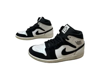 Nike Air Jordan 1 Mid SE Diamond Shorts Men 10 White Black DH6933 100 - Picture 1 of 13