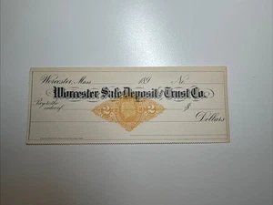 RN-X7 - Worcester Safe Deposit & Trust Co - Worcester MA - Mint - Picture 1 of 1