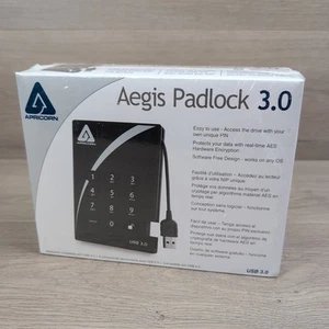 Apricorn Aegis Padlock 3.0 500GB 128 AES Encryption USB 3.0 - Afbeelding 1 van 3
