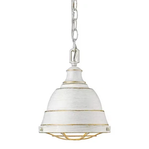 Golden Bartlett 11" Mini Pendant in French White - Picture 1 of 4