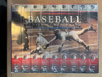 Baseball A Film by Ken Burns 9 Inning Boxed Set VHS 1994 9 Tapes New Sealed - Image 1 of 4