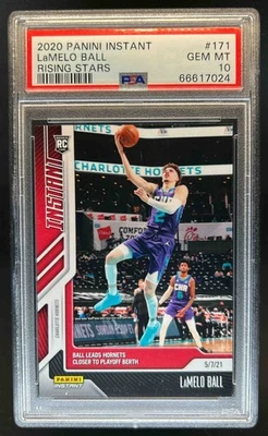 2020-21 Panini Instant NBA LaMelo Ball RC #/934 Rookie #171 Hornets PSA 10 - Image 1 of 2