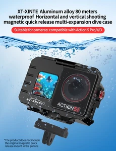 80M Diving Housing Case for DJI OSMO Action 5 Pro 4 3 Camera Underwater Vlog - Picture 1 of 28