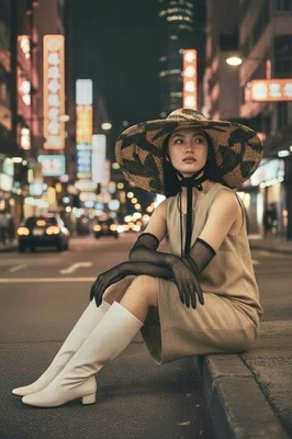 ST JOHN KNIT Mujer Talla 8 Beige Neutro Tostado Compacto Boucle Espalda Cremallera Sin Mangas Foto 1 de 4