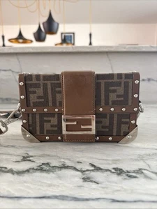 Fendi Unisex Shoulder Bag - Monogram Print - Brown - Calf Leather - Picture 1 of 13