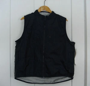 TEK GEAR UNISEX REVERSIBLE VEST NAVY/ NYLON OR  GRAY/SWEATSHIRT SIZE LARGE   - Picture 1 of 10