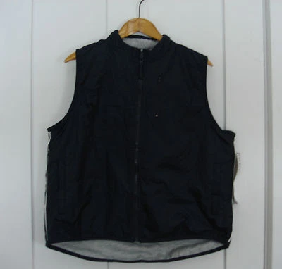 TEK GEAR UNISEX 双面背心海军/尼龙或灰色/运动衫,尺寸 L   — 第 1/4 张图片