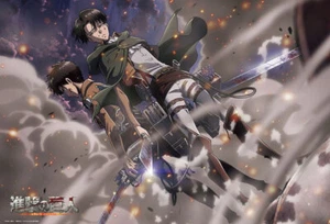 Rompecabezas Attack on Titan Eren Jaeger Levi Ackerman 1000 piezas - Imagen 1 de 1
