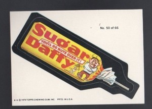 1979 TOPPS WACKY PACKAGES SUGAR DAFFY #50 OF 66 