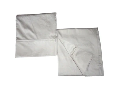 COSTCO CHARISMA WRINKLE SHIELD GRAY SATEEN (2) STANDARD PILLOWCASES 20X31 - Image 1 of 4