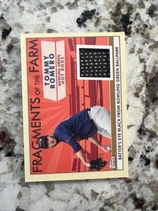 2019 TOPPS MiLB PRO DEBUT FRAGMENTS ON THE FARM RELIC TOMMY ROMERO #FOF-BGR - Picture 1 of 2