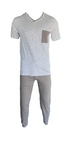 Herren Pyjama/Schlafanzug Grau Gr. M - Picture 1 of 1