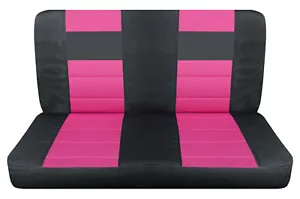 Fundas Asiento Coche Banco Trasero Algodón 2 Tonos Carbón-Lados Se Adapta 1989-98 Geo Tracker - Imagen 1 de 17