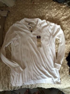 Men's white wrangler jeans company long sleeve casual shirt Size medium - Picture 1 of 4