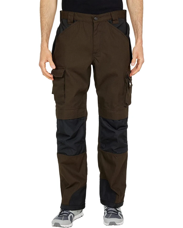 CATERPILLAR L34012 Dark Earth/Black Trademark Workwear Cargo Trouser Size 32x36 - Image 1 of 4