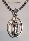 Our Lady Of Guadalupe Medal on a Stainless Steel Ball Chain with Holy Card