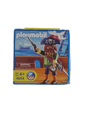 Playmobil Figura Capitán Pirata NUEVO EN CAJA 4654 12 piezas 2007 Malta Geobra Alemania Foto 1 de 4