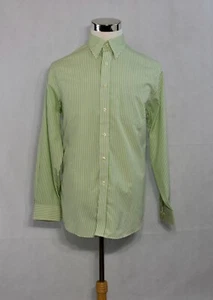 Camicia elegante LANDS' END con bottoni taglia M a righe 100% cotone maniche lunghe  - Foto 1 di 9