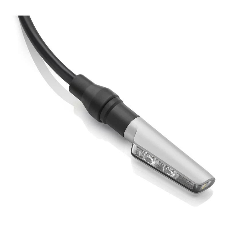 Freccia Rizoma CORSA S Argento con luce di posizione e stop FR115A Alluminio - Immagine 1 di 1