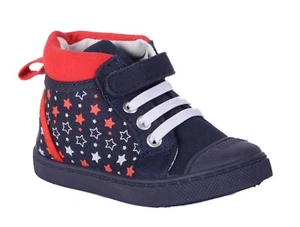 SKIDDERS Baby Toddler Unisex Canvas High Top Shoes Sneaker Style SK1040 Sz 7 NWT - Picture 1 of 6