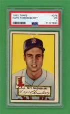 1952 Topps #376 Faye Throneberry ** PSA PR 1 ** Boston Red Sox old baseball card