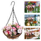  Pink Simulated Flower Basket Wall Hanging Peony Garland Coconut Palm (pink)