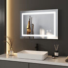 Meykoers Bathroom LED Mirror With Shaver Socket Bluetooth Demister Touch IP44