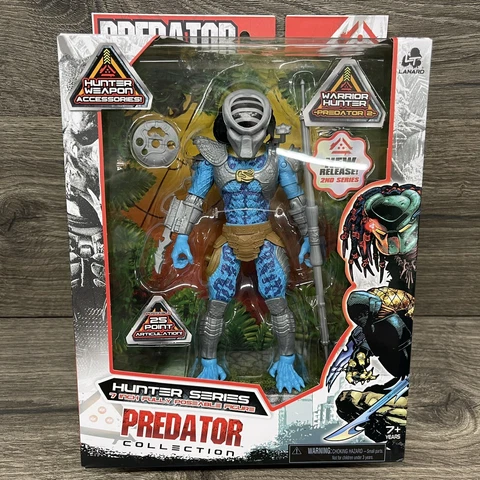 Warrior Hunter Predator 2 Lanard Action Figure Blue 2022 2nd Series Collection Cover