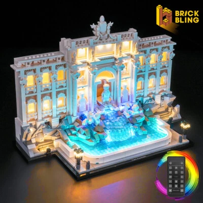 BrickBling LED Licht Kit für LEGO Architekturen Trevi-Brunnen 21062（Remote）