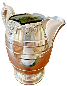 Vintage Stokes Silver Plated Pedestalled Water Pitcher - 22cm x 21cm x 13cm - Picture 1 of 5