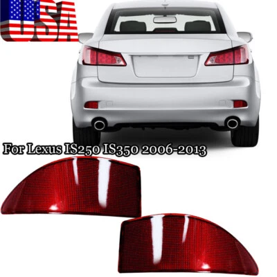 Left+Right Rear Bumper Reflector Light Lamp For Lexus IS250 IS350 2006 2007-2013 - Image 1 of 4