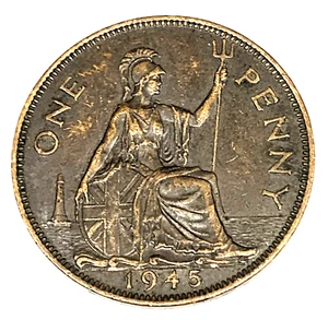 # C7654    GREAT BRITAIN     COIN,      LARGE PENNY    1945 - Picture 1 of 2