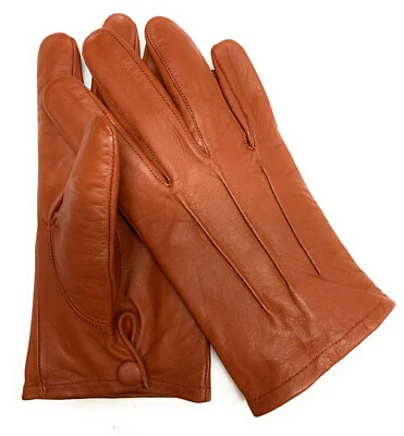 Guantes de vestir para hombre conducción ciclismo piel de cordero genuina sin forro  Foto 1 de 4