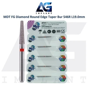 Fresa cónica de borde redondo recubierta de diamante MDT Dental FG 546R L19,0 mm corte eficiente - Imagen 1 de 12