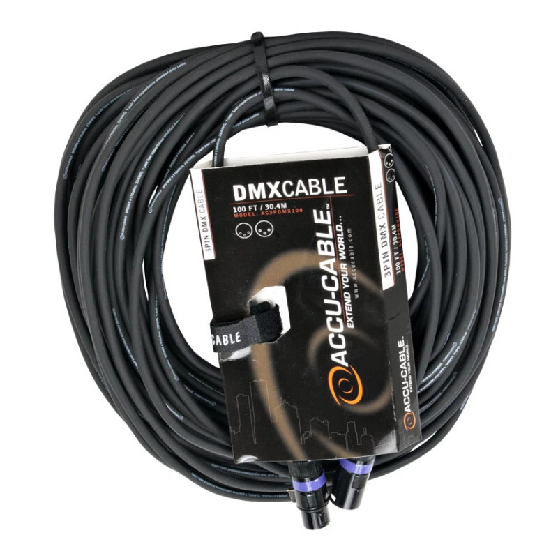 Accu-Cable 3-Pin DMX Cable, 100 ft - Image 1 of 2