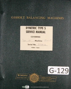 Gisholt Typ S, dynetrische Auswuchtmaschine, Bedienungsanleitung - Bild 1 von 3